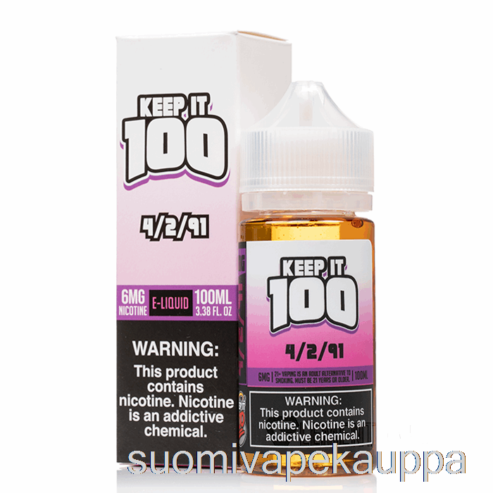 Vape Nesteet 2.4.91 - Säilytä Se 100 E-nestettä - 100ml 0mg